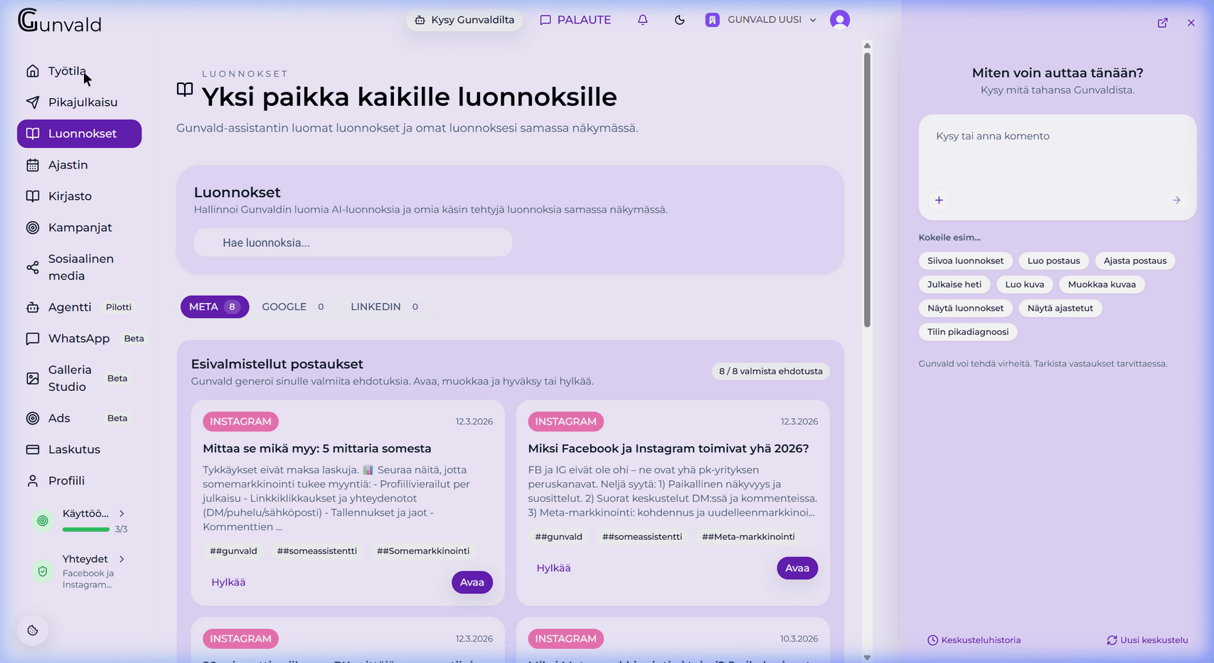 Gunvald-koontinäkymä